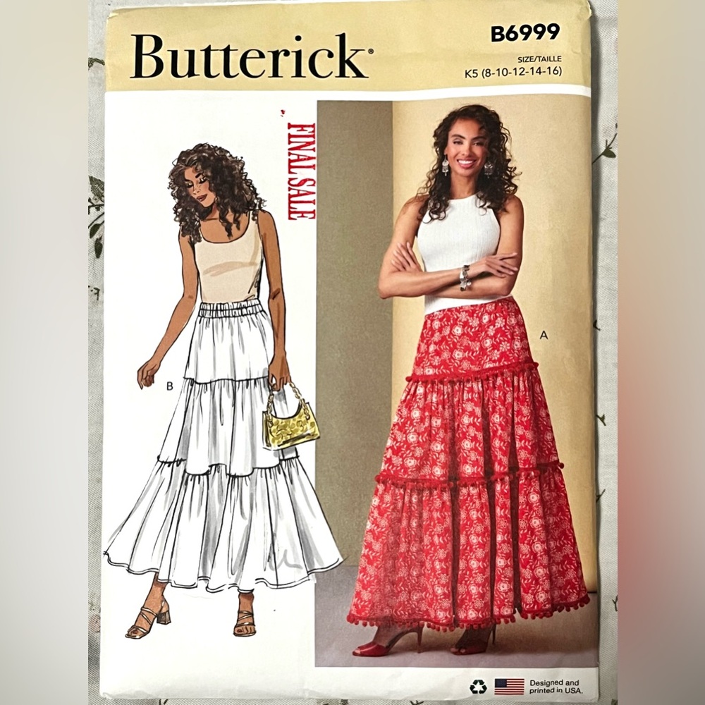 Butterick tiered maxi skirt pattern